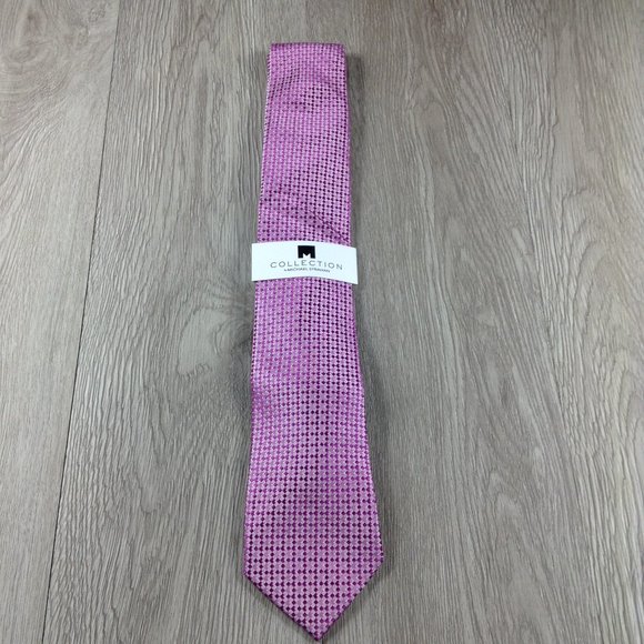 Michael Strahan Pink Diamond Pattern Tie - Picture 1 of 3
